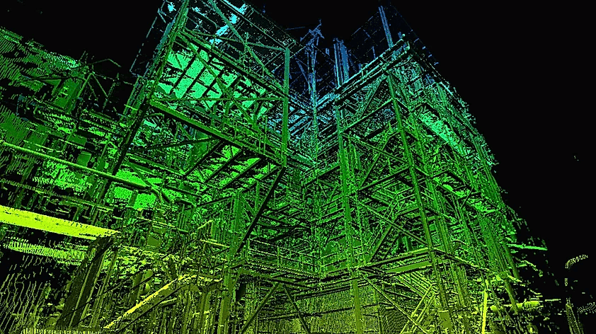 Point cloud data from laser scanning
